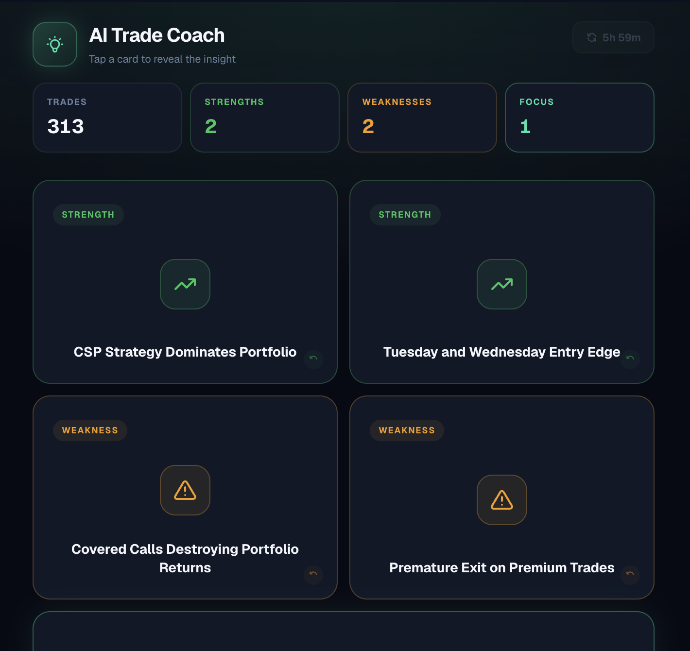 AI Trade Coach — dark